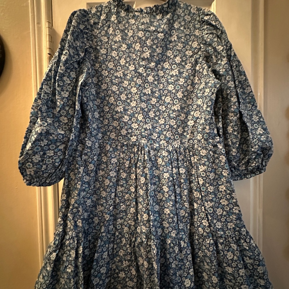 Hyacinth House - Blue Floral Tiered 3/4th Sleeve Dress - Picture 7 of 9
